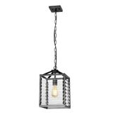 Elstead Lighting LED Hanglamp Louvre | 1X E27 Max 60W | Dimbaar | Painted Gunmetal