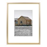Golden State Art, 8 x 10 aluminium fotolijst voor 5 x 7 foto's met ivoorkleurige mat schildersezelstandaard voor tafeldisplay - wanddisplay - geweldig voor bruiloften, afstuderen, evenementen