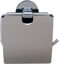 Spirella Easy Toiletrolhouder met Deksel – Toiletpapierhouder Chroom voor de Badkamer – Eenvoudige Montage