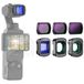 NEEWER ND-filterset (ND8, ND32, ND256) met 0,75x groothoeklens, 2x macrolens, 1,2x blauwe anamorfische lens en schermbeschermers. Compatibel met DJI Osmo Pocket 4 3 Creator Combo-accessoires, FL-B27