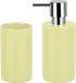 Spirella Badkamer accessoires set - zeeppompje/beker - porselein - geel