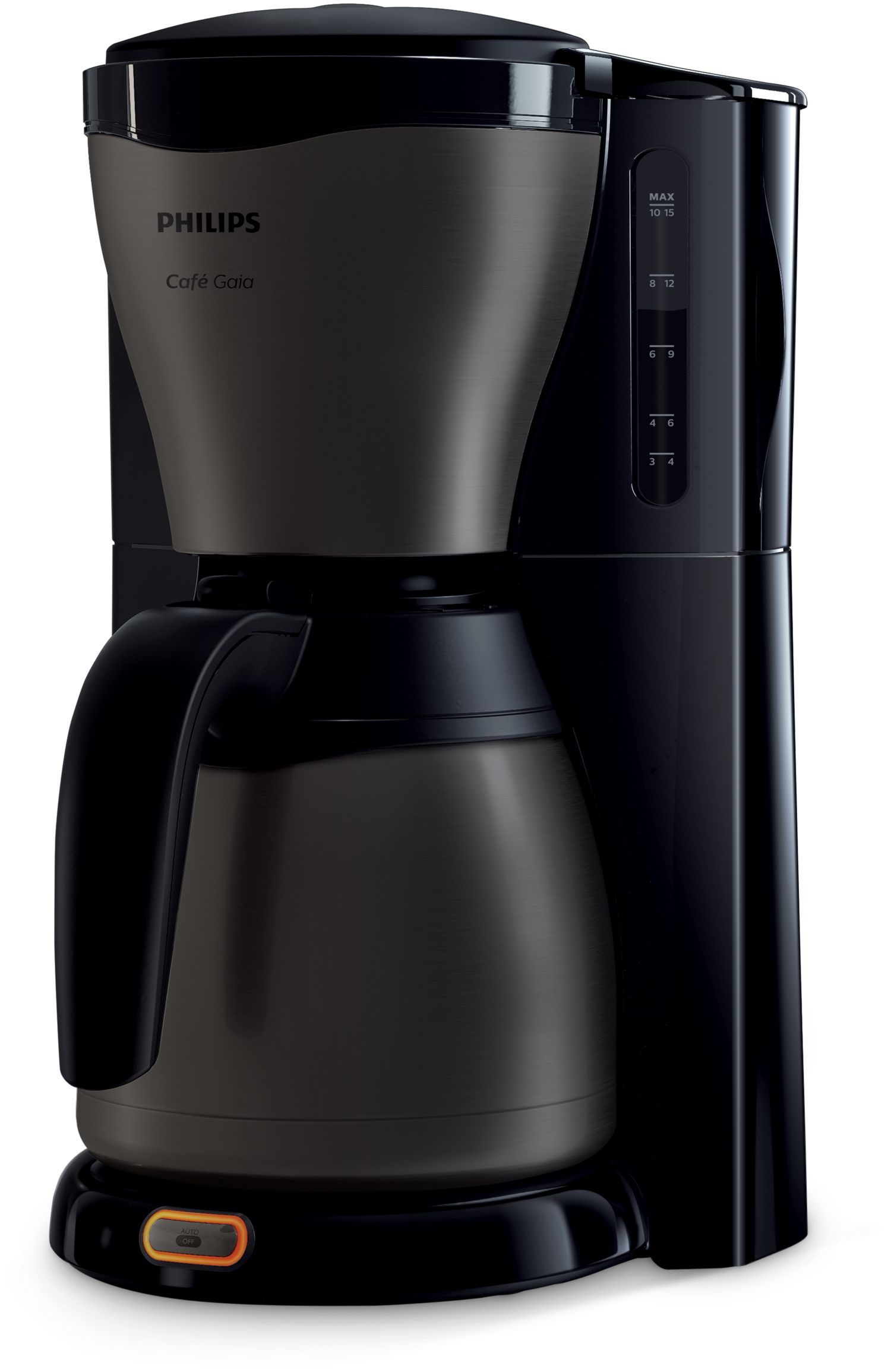 Philips Café Gaia Collection HD7547/80 - Filterkoffiezetapparaat - Zwart/Titanium