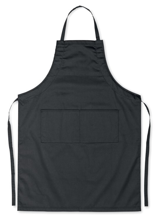 mijncadeautje - XXL Schort Master-Chef - blanco neutraal - zwart - 98 x 70 cm