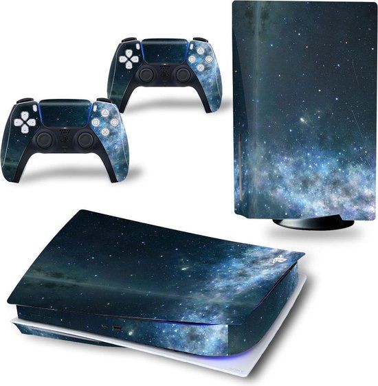PS5 Skin Dark Blue Space - PlayStation 5 Sticker Set