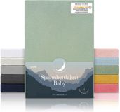 Laleni Jersey Baby/Kind Hoeslaken - Actief Ademend - Oeko-Tex Certificeerd - Babybed, Wieg, Kinderbed 60-70 x 120-140 x 15cm, zomergroen