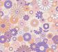 A.S. Création Retro Chic Vliesbehang Bloemen Lila Oranje Roze Crème 53 cm x 8.5 m
