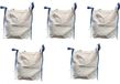 Merkloos Big Bag 60 x 60 x 60 cm - Set van 5 - voor bouwafval, hout, tuinafval, zand - draagkracht 1000 kg