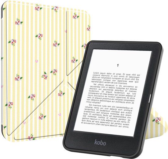 imoshion Ploonk B.V. Ereader Hoes - Geschikt voor Kobo Clara BW/Kobo Clara Colour - Garden Stripes