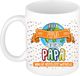 Bellatio Decorations Naam mok papa Pepijn - wit - de beste - keramiek - 300 ml - Vaderdag - cadeau