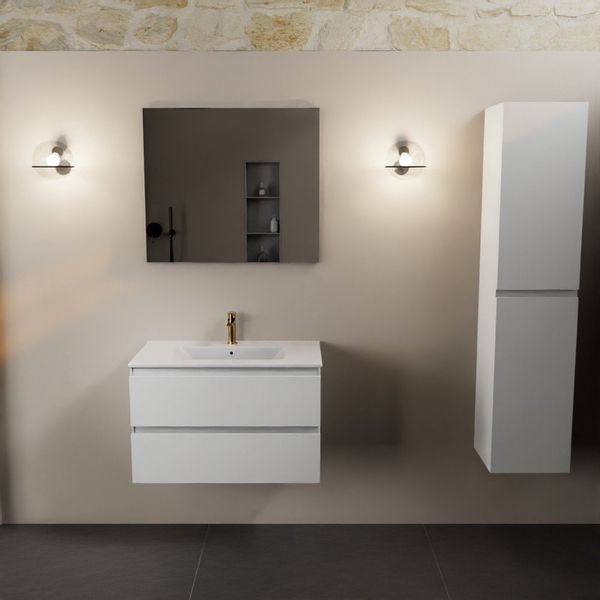 Mondiaz Aivy badmeubelset - 80cm - Talc - Met spiegel