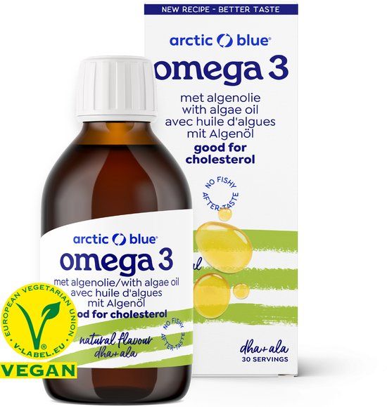 Arctic Blue - Omega 3 Met Algenolie - 250 mg DHA + 2000 mg ALA - 150ml - Vegan