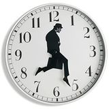 TANKRIN Ministry of Silly Walks Clock, Silly Walk Wandklok, een interessante wandklok voor woonkamerdecoratie, slaapkamer, keuken, nieuwigheid woondecoratie geschenken (wit)