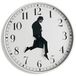 TANKRIN Ministry of Silly Walks Clock, Silly Walk Wandklok, een interessante wandklok voor woonkamerdecoratie, slaapkamer, keuken, nieuwigheid woondecoratie geschenken (wit)