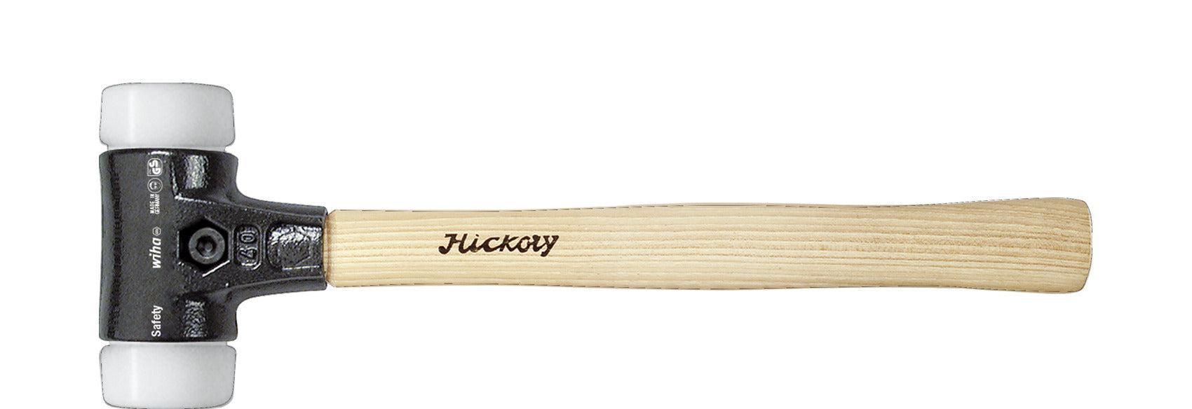 Wiha Kunststof hamer Safety middelzacht/zeer hard met hickorysteel, rond-slagkop - 26647