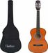 vidaXL Klassieke Gitaar Beginner 3/4 36" Donkerbruin Linnen Inclusief Tas