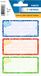 HERMA 5562 Boeketiketten om te beschrijven, 9 stuks, 76 x 35 mm, zelfklevend, gelinieerd, boekenstickers voor school, kinderen, meisjes en jongens, blanco schriftstickers, kleurrijk