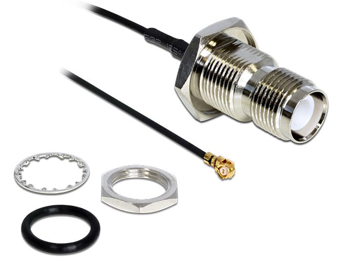 DeLOCK 88464 Goud, Zilver, Zwart 0,2m