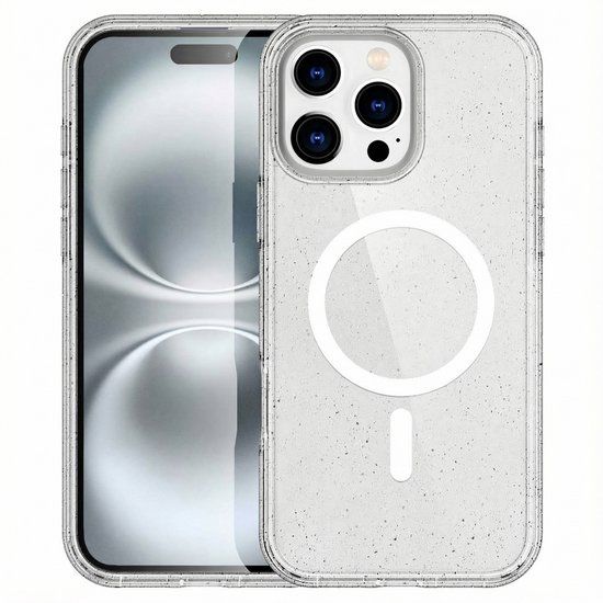 imoshion Sparkle Backcover met MagSafe voor de Apple iPhone 16 Pro Max - Glitter Transparant