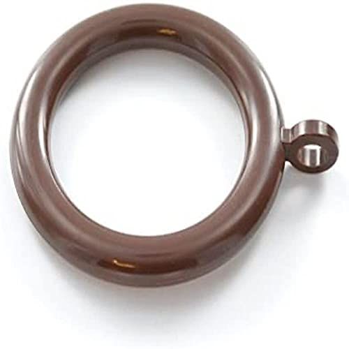 Bulk Hardware BH05952 Curtain Rings - 28mm Inner Diameter - Dark Brown - Pack of 25