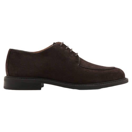 Mango Man suède veterschoenen bruin