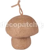 Decopatch hanger kerstmis paddenstoel champignon om op te hangen 6 cm bruin