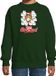 Bellatio Decorations Shoppartners Bv Foute Kerst sweater / Kerst trui met hamsterende kat Merry Christmas groen voor kinderen 110/116