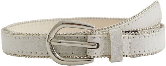 WE Fashion Woman belt with metaldetails White Polyester