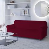 Italian Bed Linen Bankhoes LESLIE elastisch en rekbaar, bordeaux 3-zits