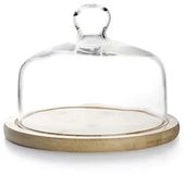 Ibili Glazen stolp met houten onderstel, 18 cm
