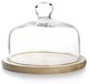 Ibili Glazen stolp met houten onderstel, 18 cm