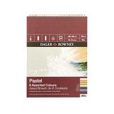 Daler-Rowney Ingres 16gsm 40,6 x 30,5 cm pastel papier spiraal pad, gelegde textuur, 6 verschillende kleuren, 24 vellen