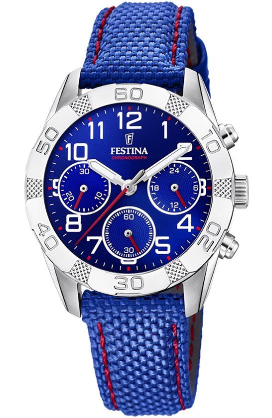 Festina F20346/2 Junior Chronograaf Kinderhorloge - 36 mm - Blauw