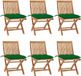 vidaXL Fauteuils pliants avec coussins, set de 6 pièces, teck massif