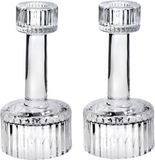 Concord Kandelaar van glas 7 x 15 cm - Transparant - Set van 2 stuks