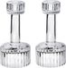 Concord Kandelaar van glas 7 x 15 cm - Transparant - Set van 2 stuks