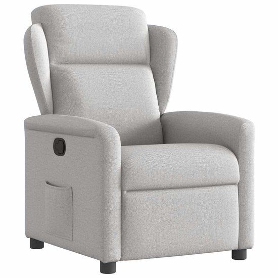 vidaXL Fauteuil verstelbaar stof wolk grijs