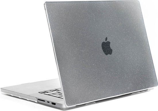 Selencia Transparante Glitter Laptop Cover voor MacBook Pro 16 inch (2021/2023) - Hardcase