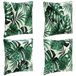 vidaXL 4-Delige Rugkussens PUTTEN 4 pcs 100% Polyester Bladpatroon