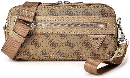 GUESS Berlin Camera Bag Beige Brown Lichtbruin