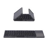 Mcbazel Opvouwbaar toetsenbord, Bluetooth 5.0 met touchpad, draagbaar, draadloos toetsenbord voor tablet/mobiele telefoon/pc/iOS/Android/MacOS/Windows