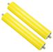 Rouleaux de transport en polyuréthane, 2,4 pouces, 12 pouces, 2 pièces, jaune