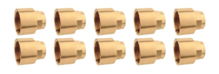 Kirchhoff Overgangsdop van rood messing, blank, 18 mm x 1/2"IT, 1 socket (4270g) (10x) - 989108655