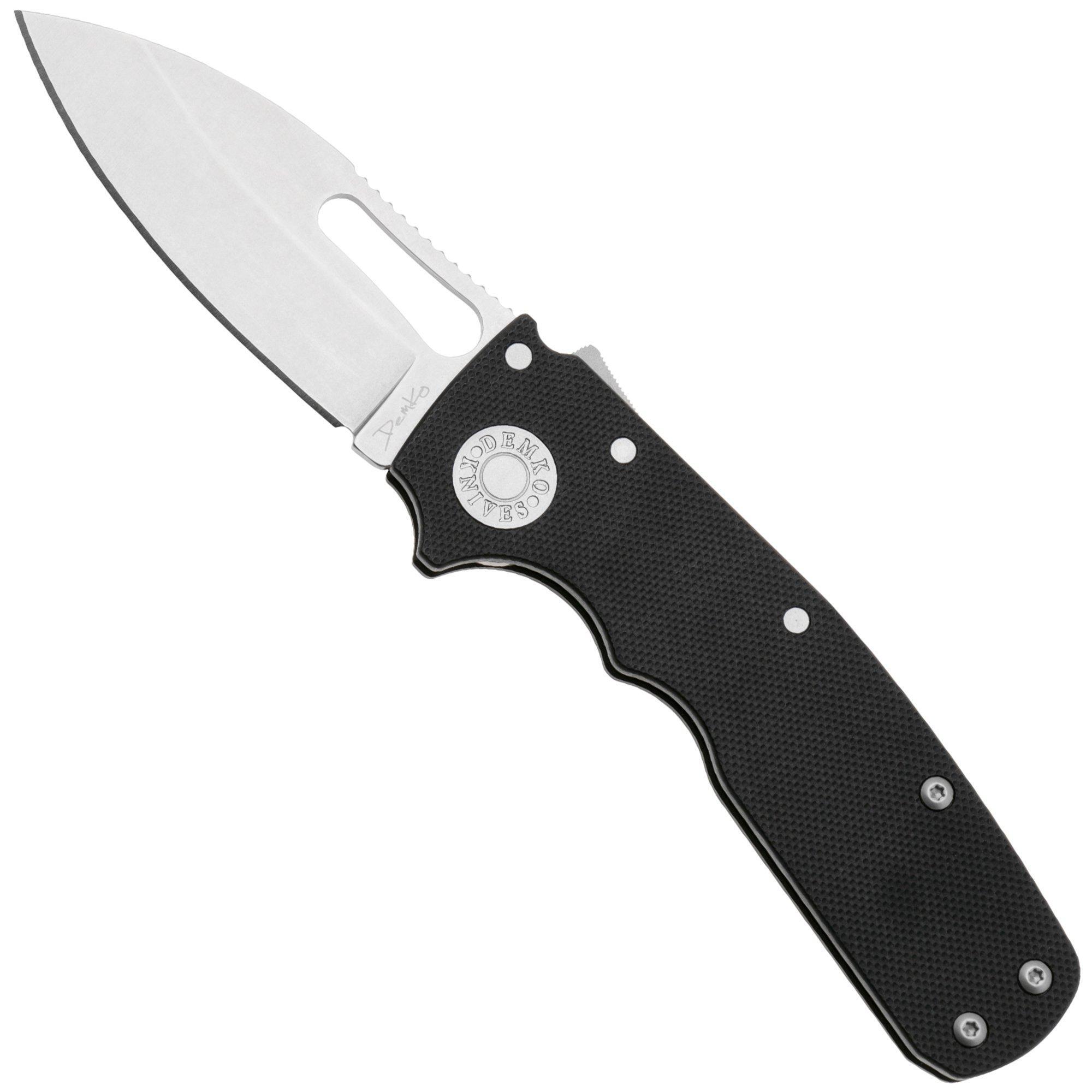 Demko Knives Demko Knives Shark-Cub Shark-Lock Slicer Shark SC-20CV-BLKG10-SS Black G10, zakmes