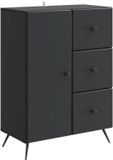 vidaXL Dressoir Zwart 66 x 34,5 x 90 cm Bewerkt hout