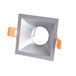 Wonderlamp W-E000128 inbouwspot, comfort, vierkant, zilverkleurig, fitting GU10 inbegrepen.