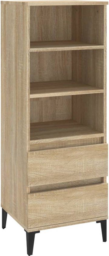 vidaXL Hoge kast 40x36x110 cm bewerkt hout sonoma eiken