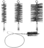 Set de ramoneur - Brosses de conduit de four - 30, 50 et 80 mm - Acier inoxydable