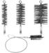 Set de ramoneur - Brosses de conduit de four - 30, 50 et 80 mm - Acier inoxydable