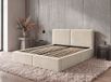 BMS HILTON Upholstered Bed, 160 x 200 cm, with storage, cashmere color