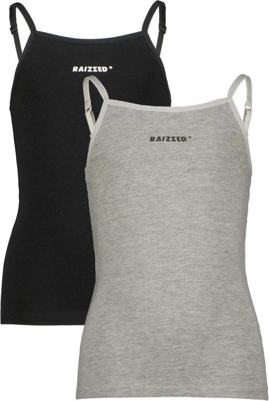 Raizzed Girls Nora Singlet 2-Pack - Size 146/152 - Black/Grey Melange